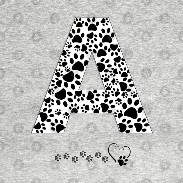 Made of paw print A letter by GULSENGUNEL